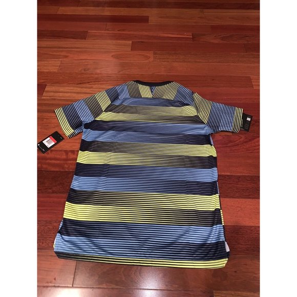 Nike Blue and Yellow Striped Men's Jersey - Picture 7 of 7